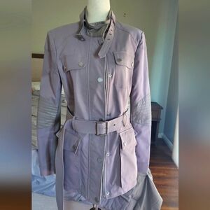 BCBG MaxAzria Women's Belted Gray Jacket Size M